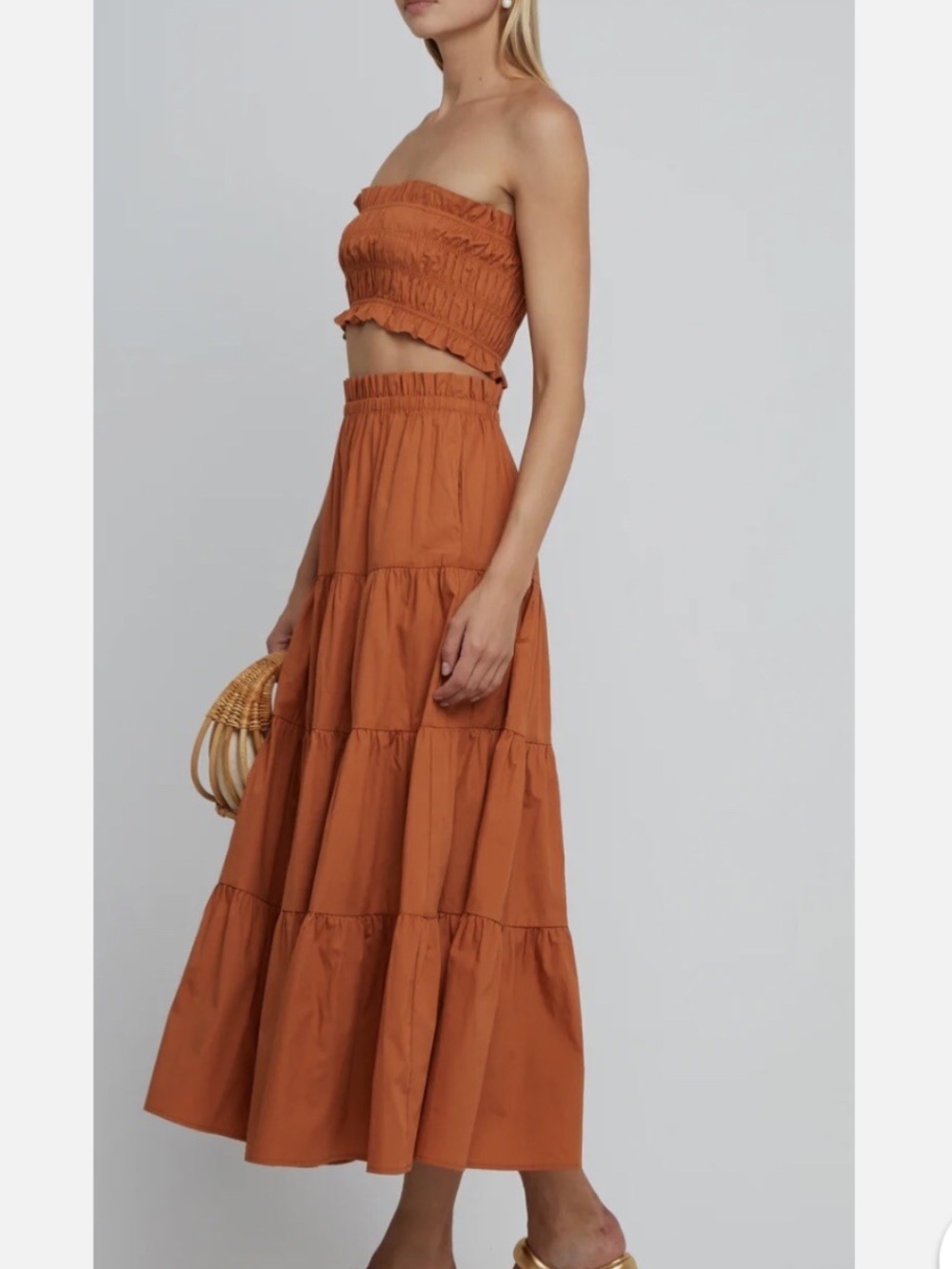 Kourt Ellery Matching Set in Terracotta/ Rust Orange Size XS ResortWear Western - Picture 4 of 16